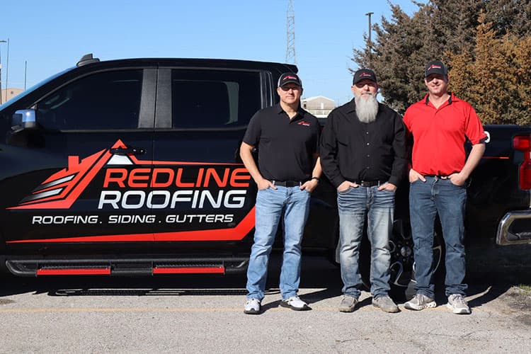 Redline Roofing team at work